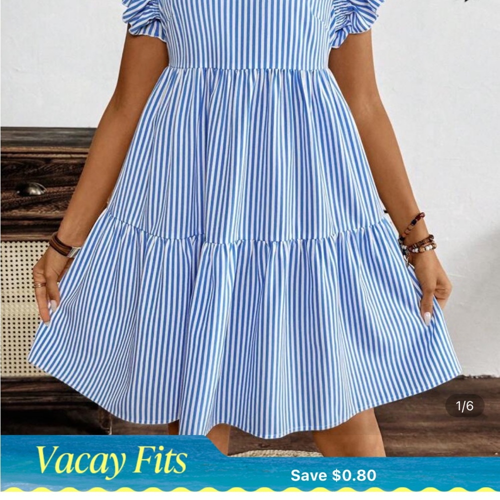 Elegant Blue Asymmetrical Dress